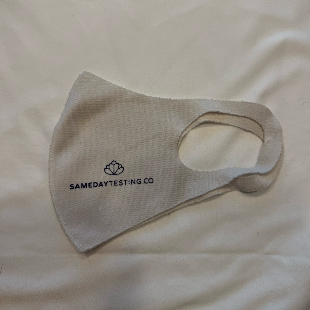 White Face Mask with Logo